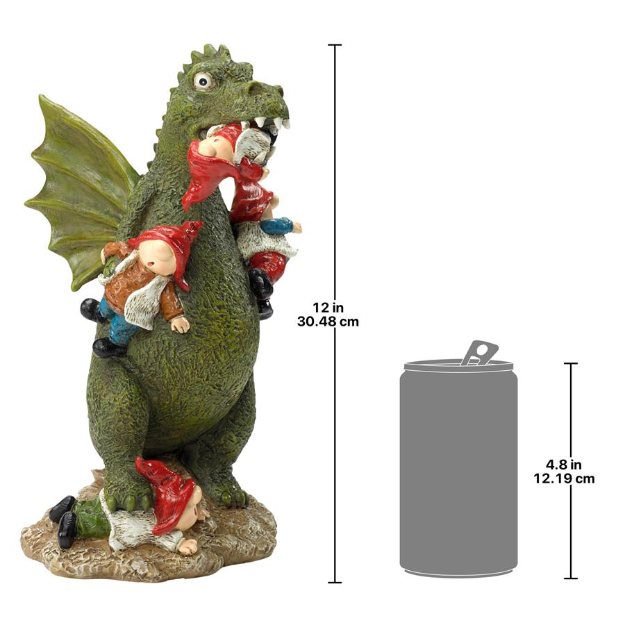 Dragon's Gonna Get Ya! Garden Gnome Apocalypse Statue