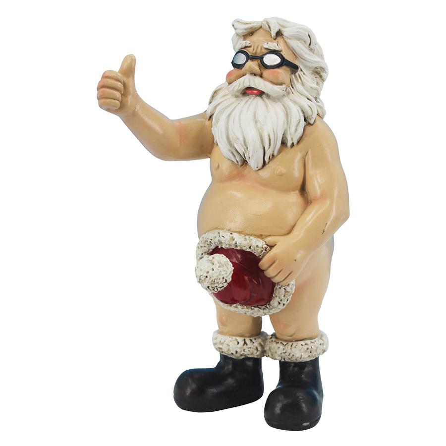 Santa Unwrapped, Buck-Naked Father Christmas Holiday Statue