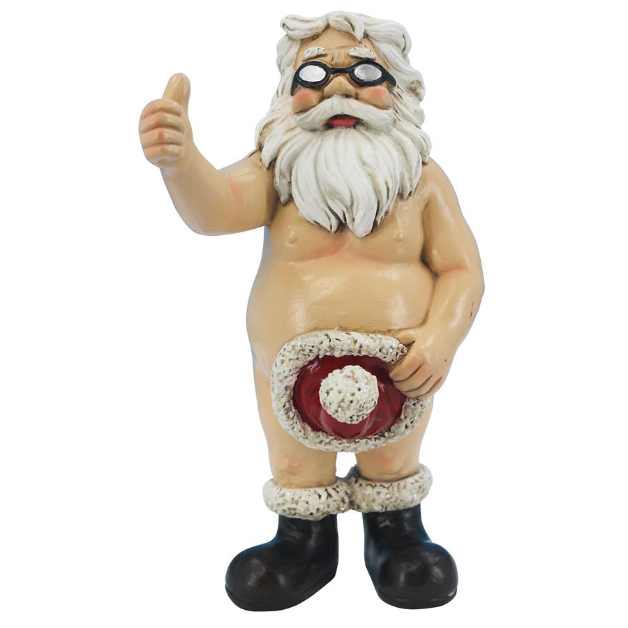 Santa Unwrapped, Buck-Naked Father Christmas Holiday Statue