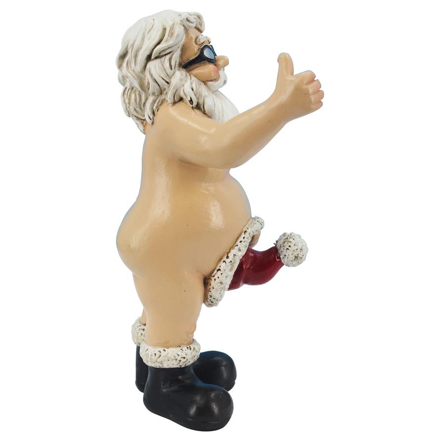 Santa Unwrapped, Buck-Naked Father Christmas Holiday Statue