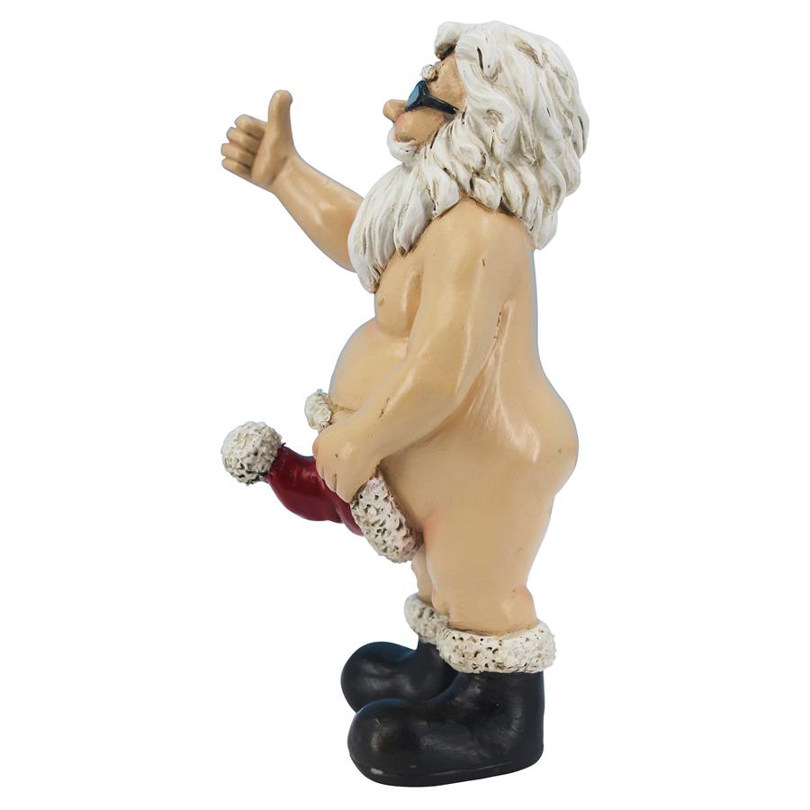 Santa Unwrapped, Buck-Naked Father Christmas Holiday Statue