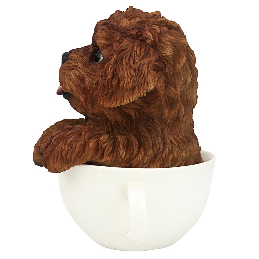 Puppuccino Puppy Collectible Dog Statue: Red Poodle