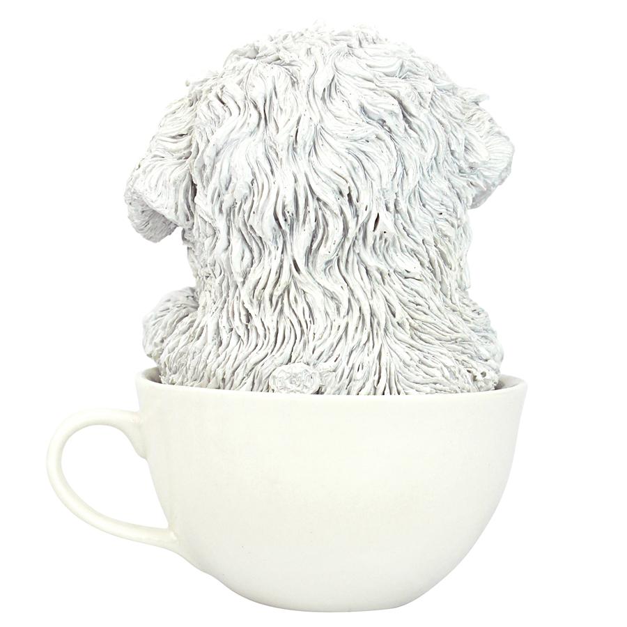 Puppuccino Puppy Collectible Dog Statue: White Maltese