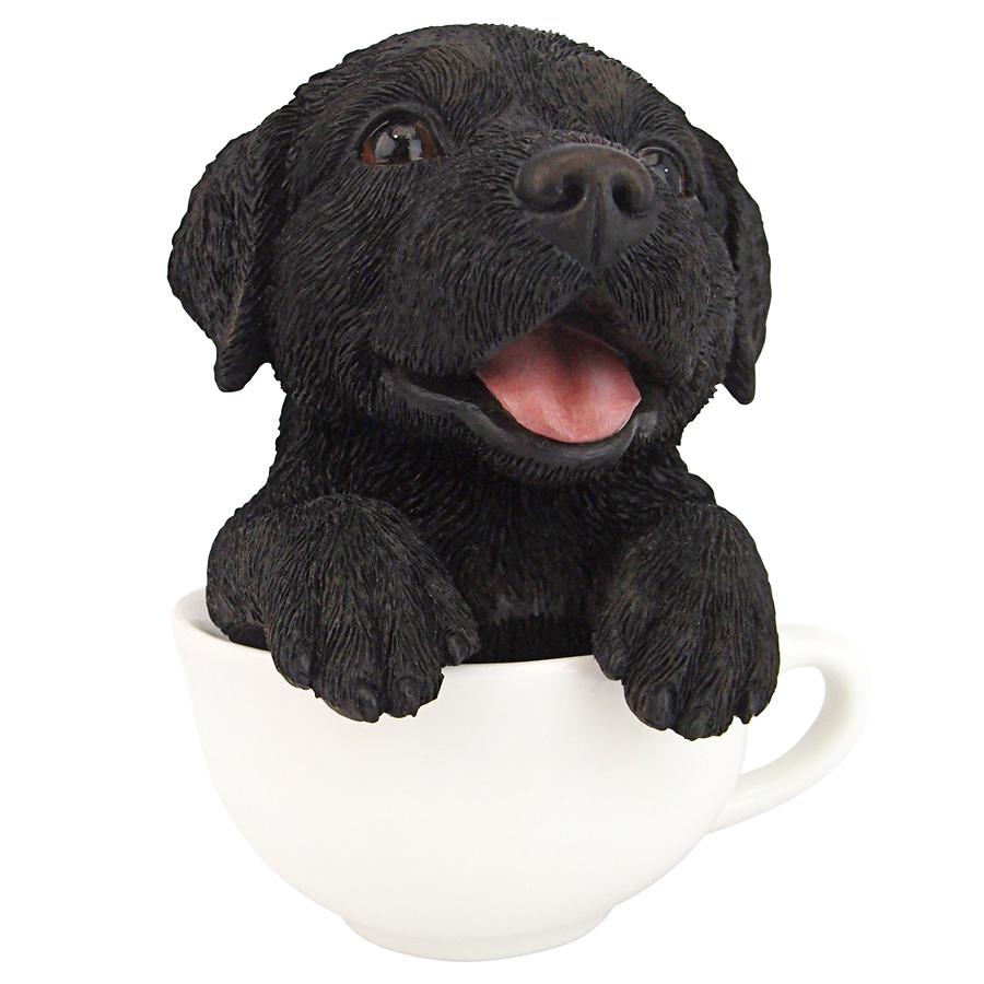 Puppuccino Puppy Collectible Dog Statue: Black Lab