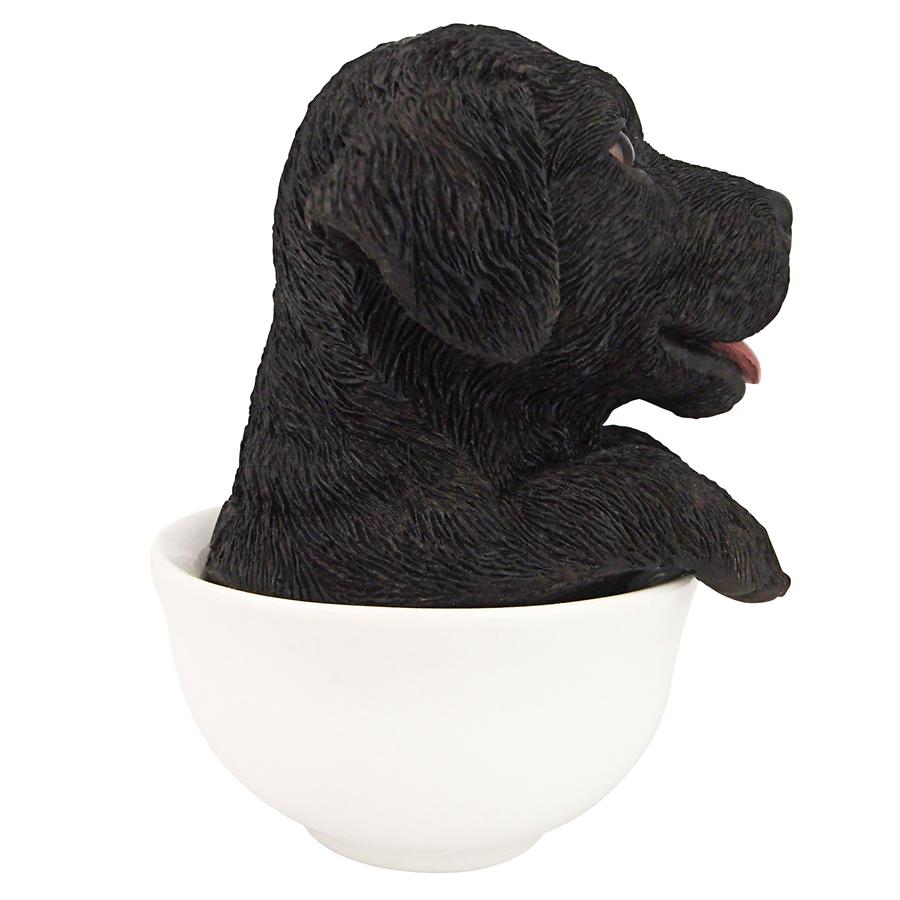 Puppuccino Puppy Collectible Dog Statue: Black Lab