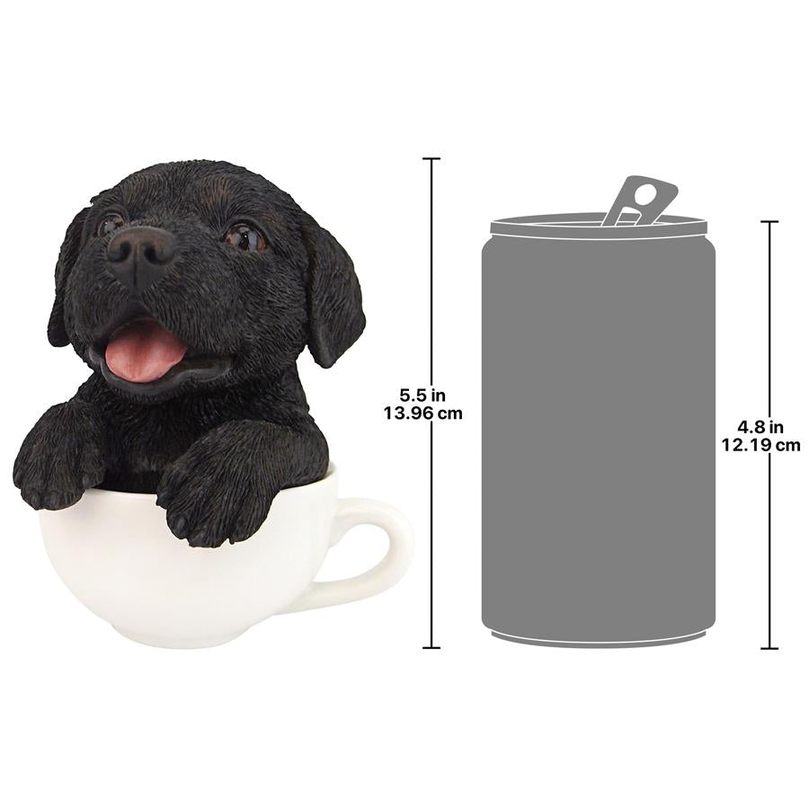 Puppuccino Puppy Collectible Dog Statue: Black Lab