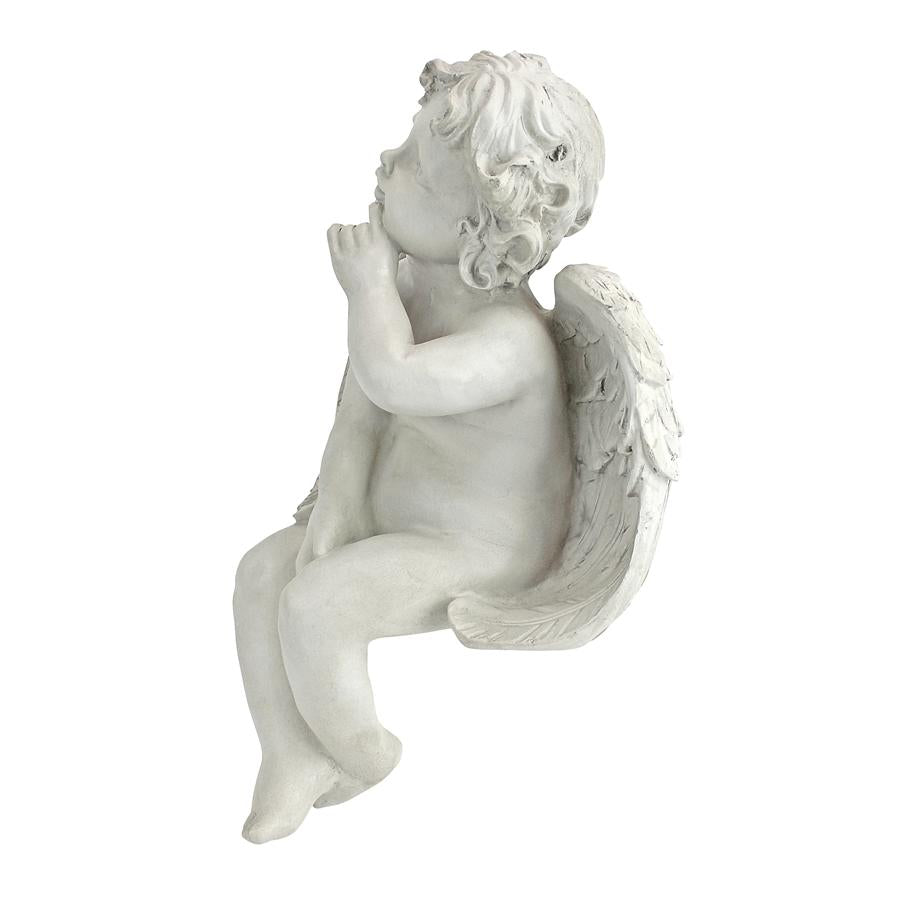 Angel of Contemplation Sitting Cherub Statue