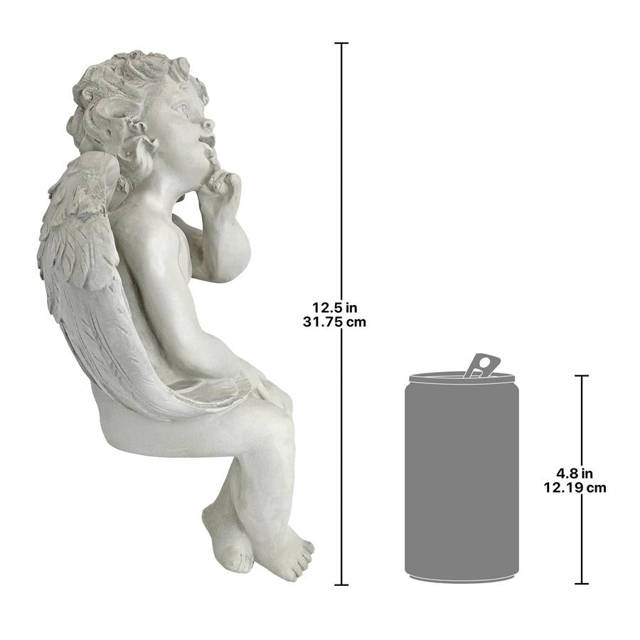 Angel of Contemplation Sitting Cherub Statue