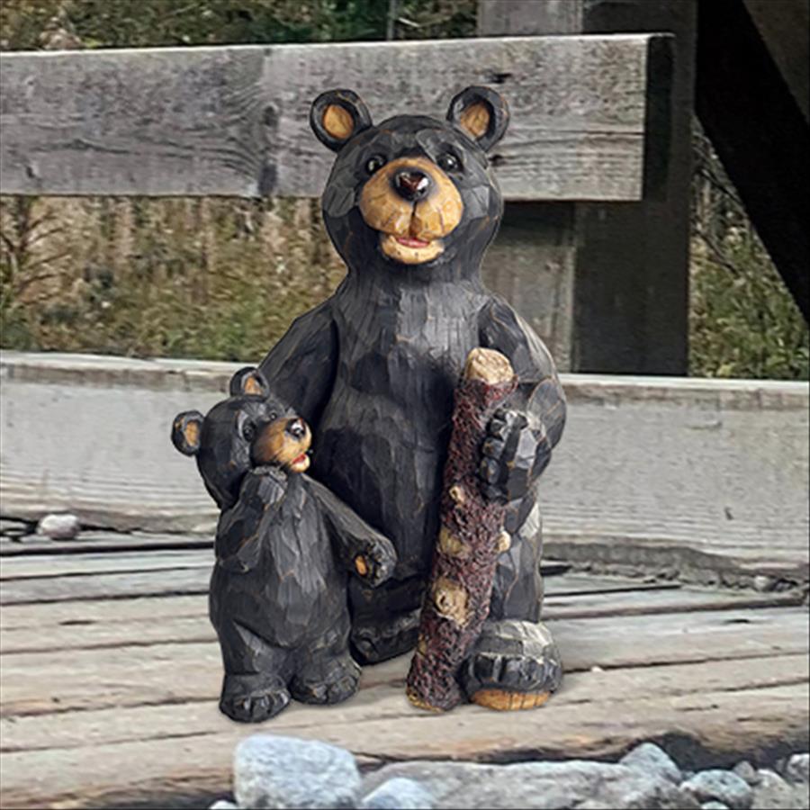 Black Forest Bear Pair Sculpture