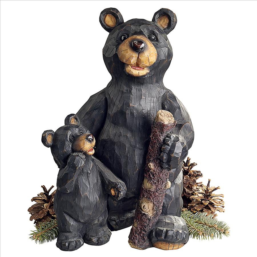 Black Forest Bear Pair Sculpture