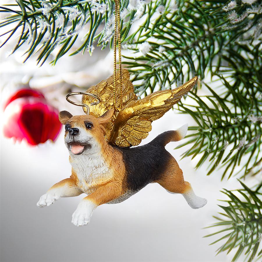 Honor the Pooch: Beagle Holiday Dog Angel Ornament