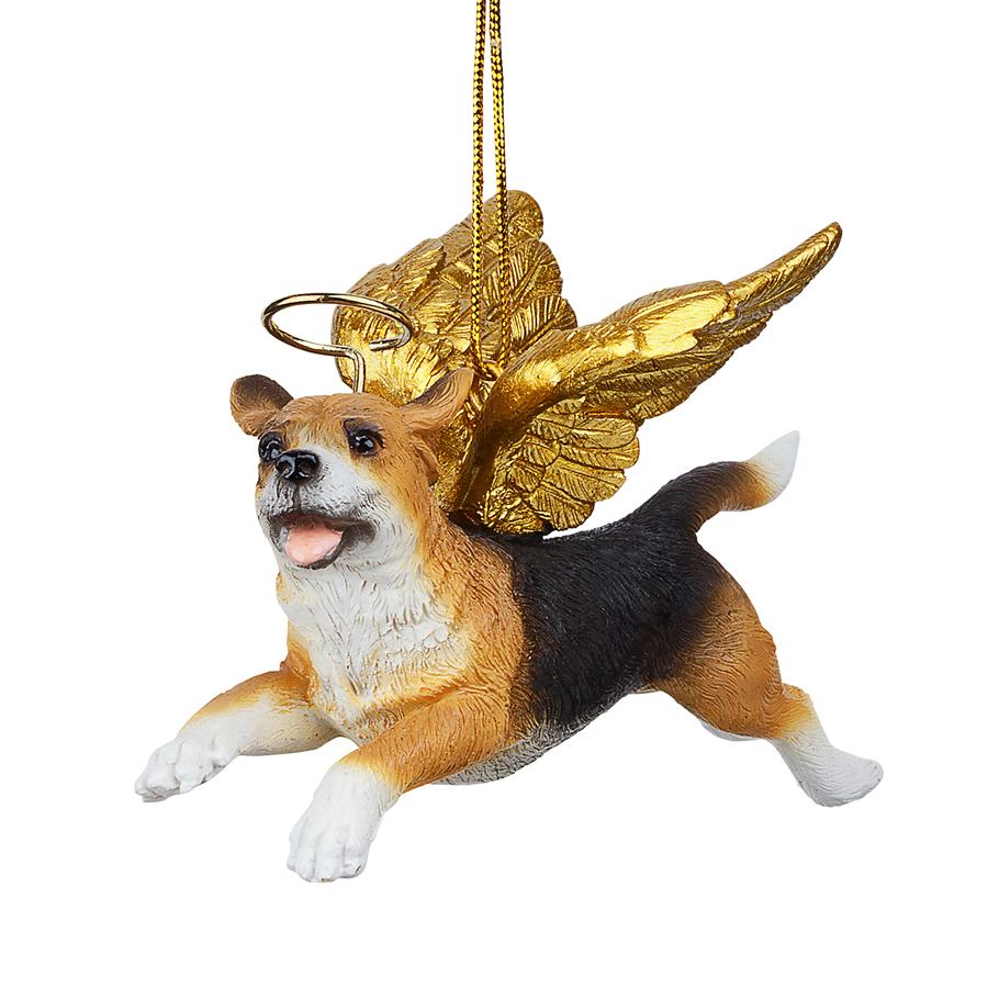 Honor the Pooch: Beagle Holiday Dog Angel Ornament