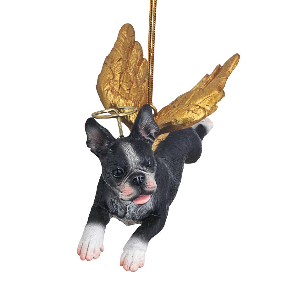 Honor the Pooch: Boston Terrier Holiday Dog Angel Ornament