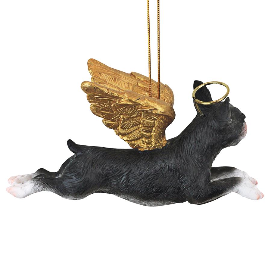 Honor the Pooch: Boston Terrier Holiday Dog Angel Ornament