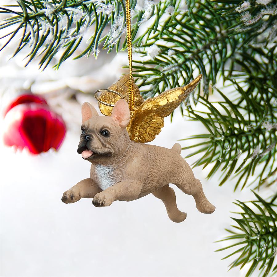 Honor the Pooch: French Bulldog Holiday Dog Angel Ornament