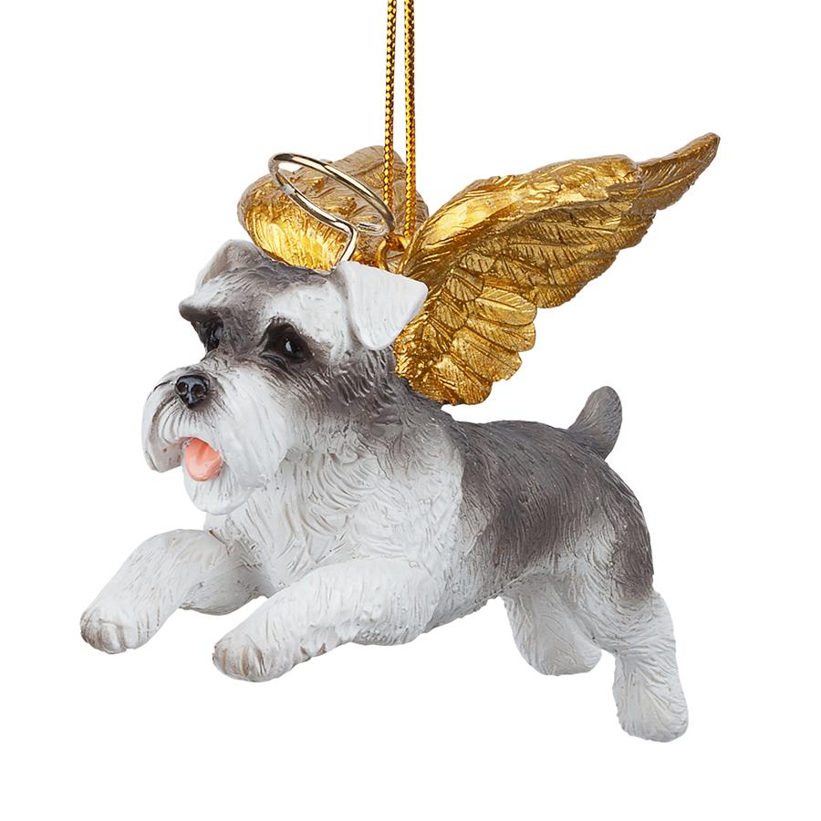 Honor the Pooch: Mini Schnauzer Holiday Dog Angel Ornament