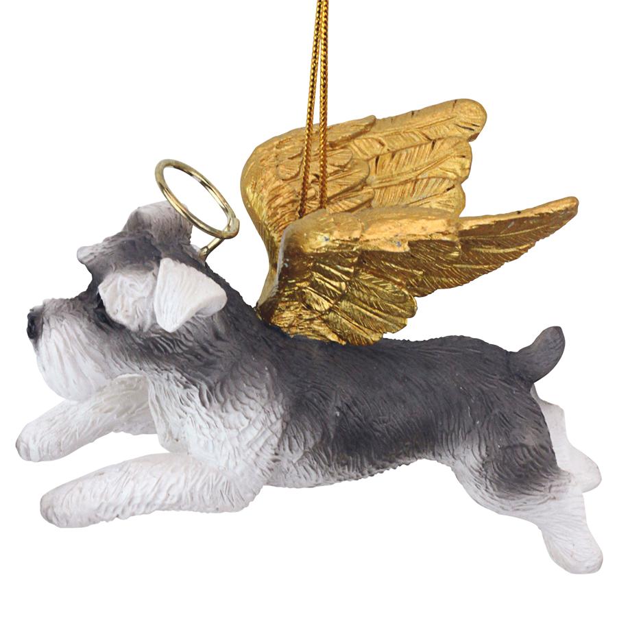 Honor the Pooch: Mini Schnauzer Holiday Dog Angel Ornament