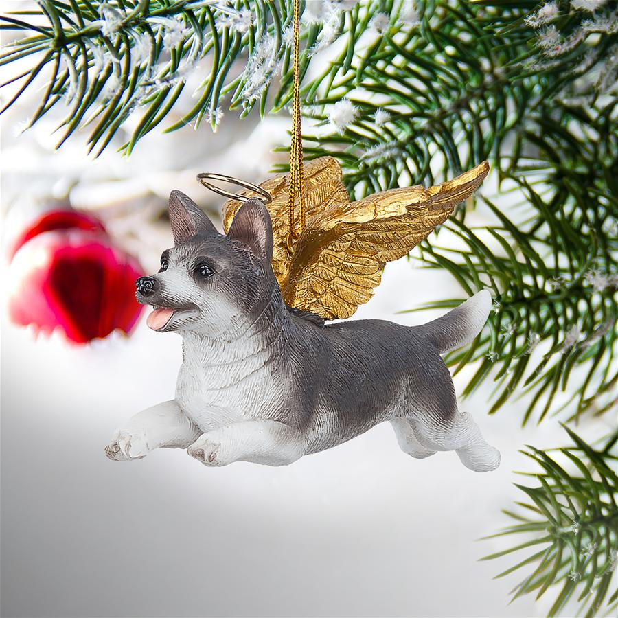 Honor the Pooch: Siberian Husky Holiday Dog Angel Ornament