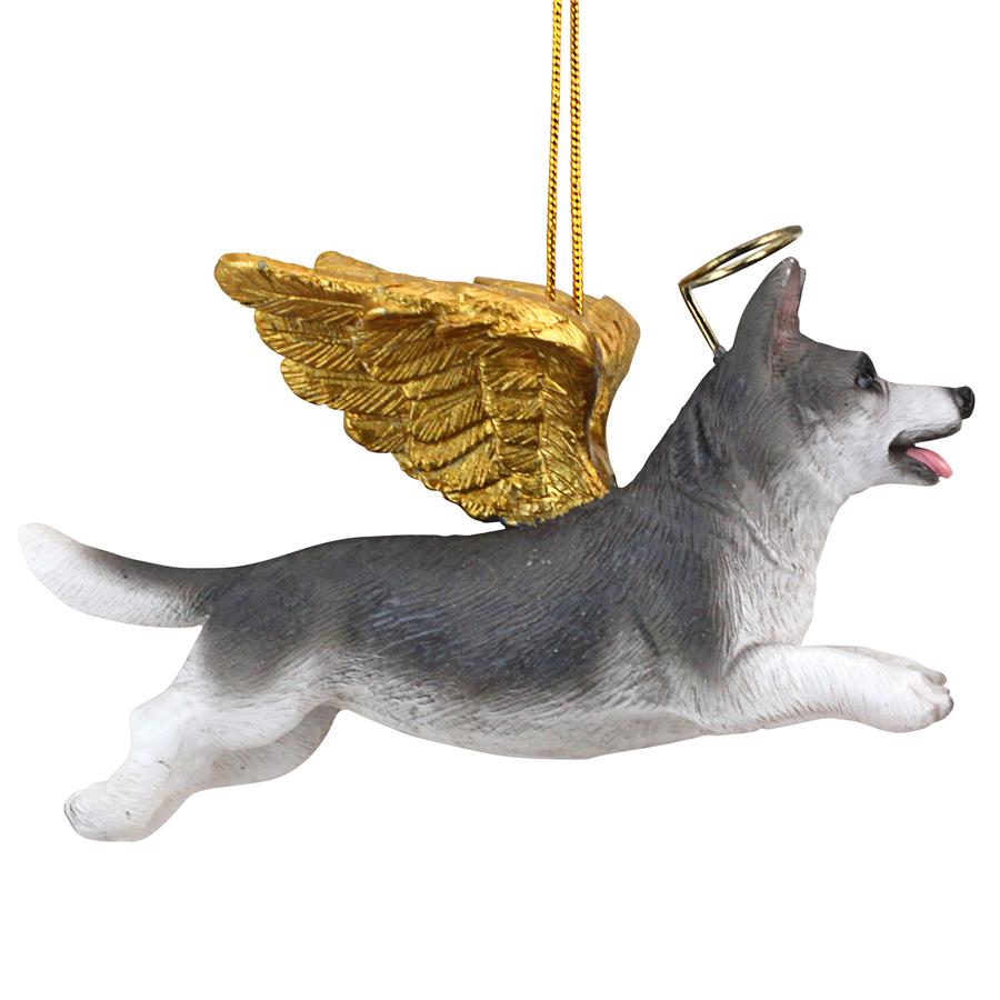 Honor the Pooch: Siberian Husky Holiday Dog Angel Ornament