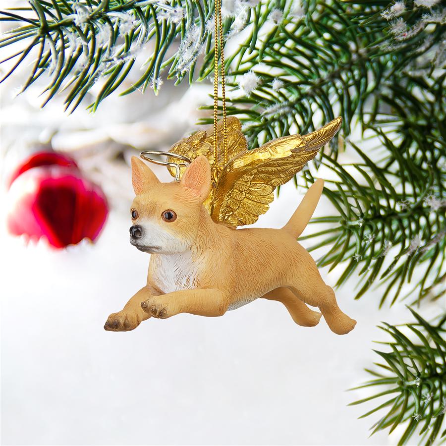 Honor the Pooch: Chihuahua Holiday Dog Angel Ornament