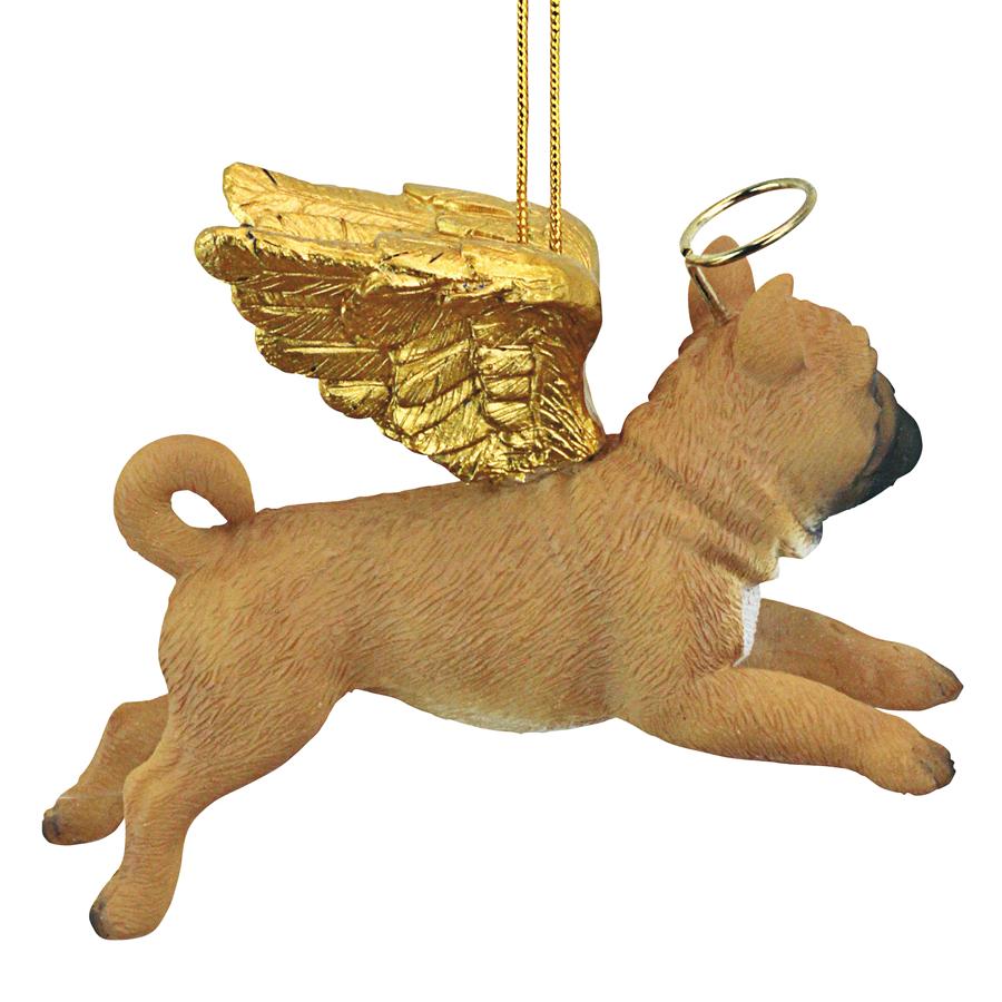 Honor the Pooch: Pug Holiday Dog Angel Ornament