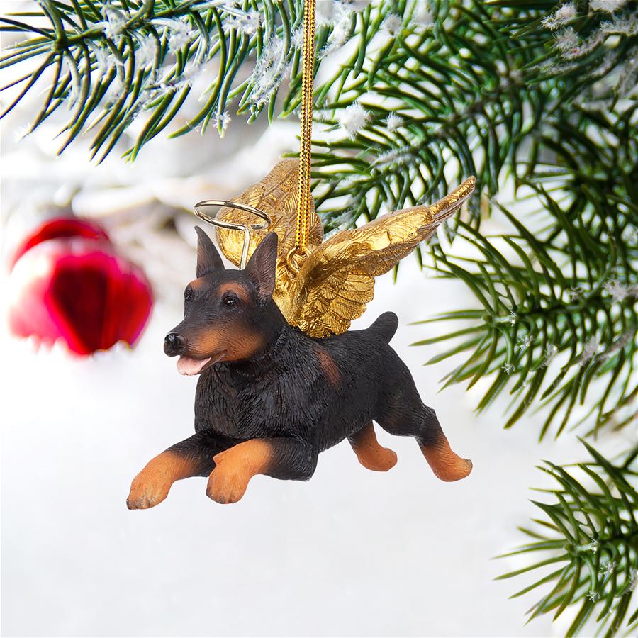 Honor the Pooch: Doberman Holiday Dog Angel Ornament
