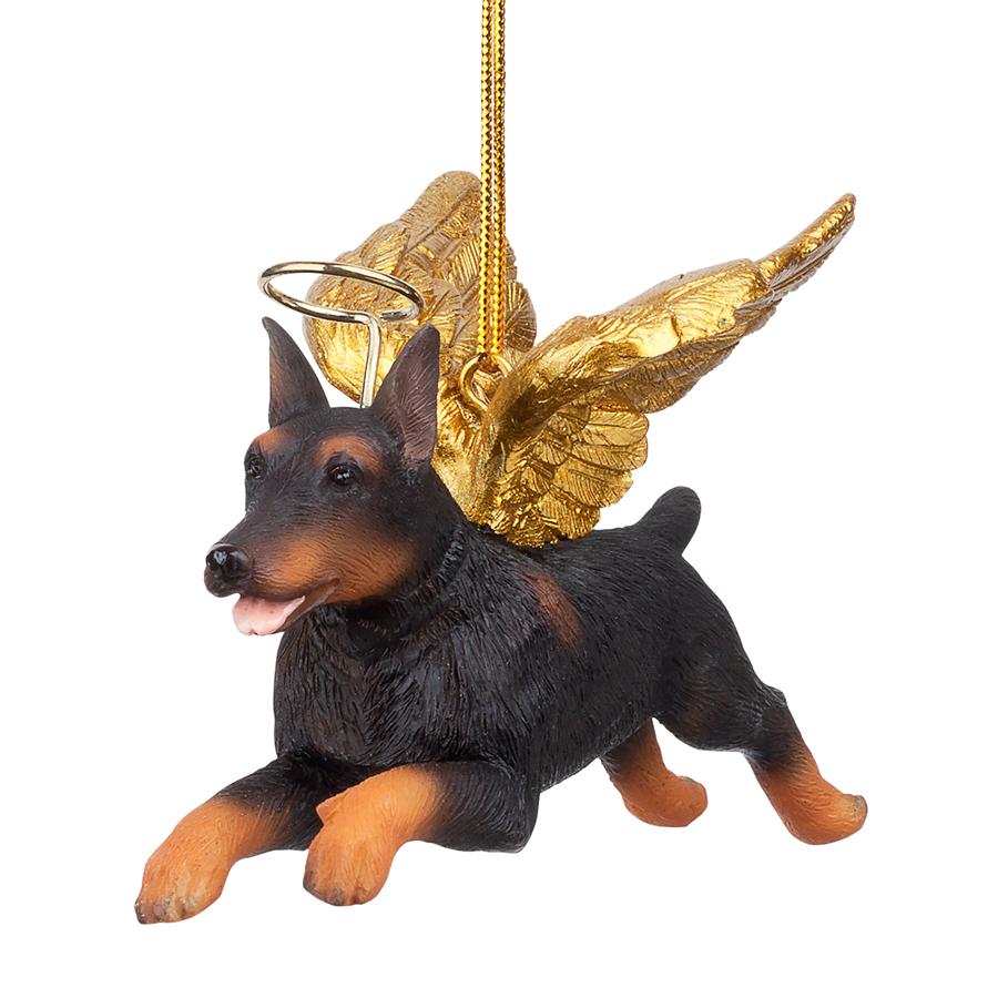 Honor the Pooch: Doberman Holiday Dog Angel Ornament