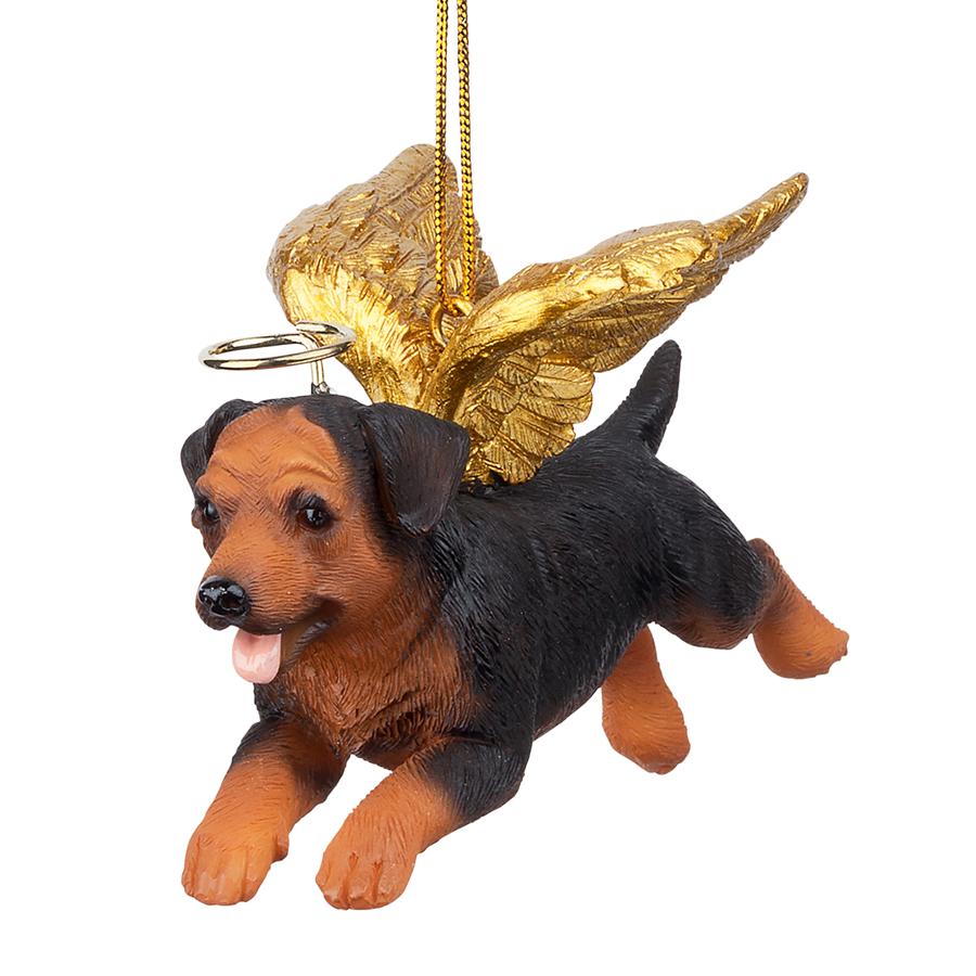 Honor the Pooch: Rottweiler Holiday Dog Angel Ornament