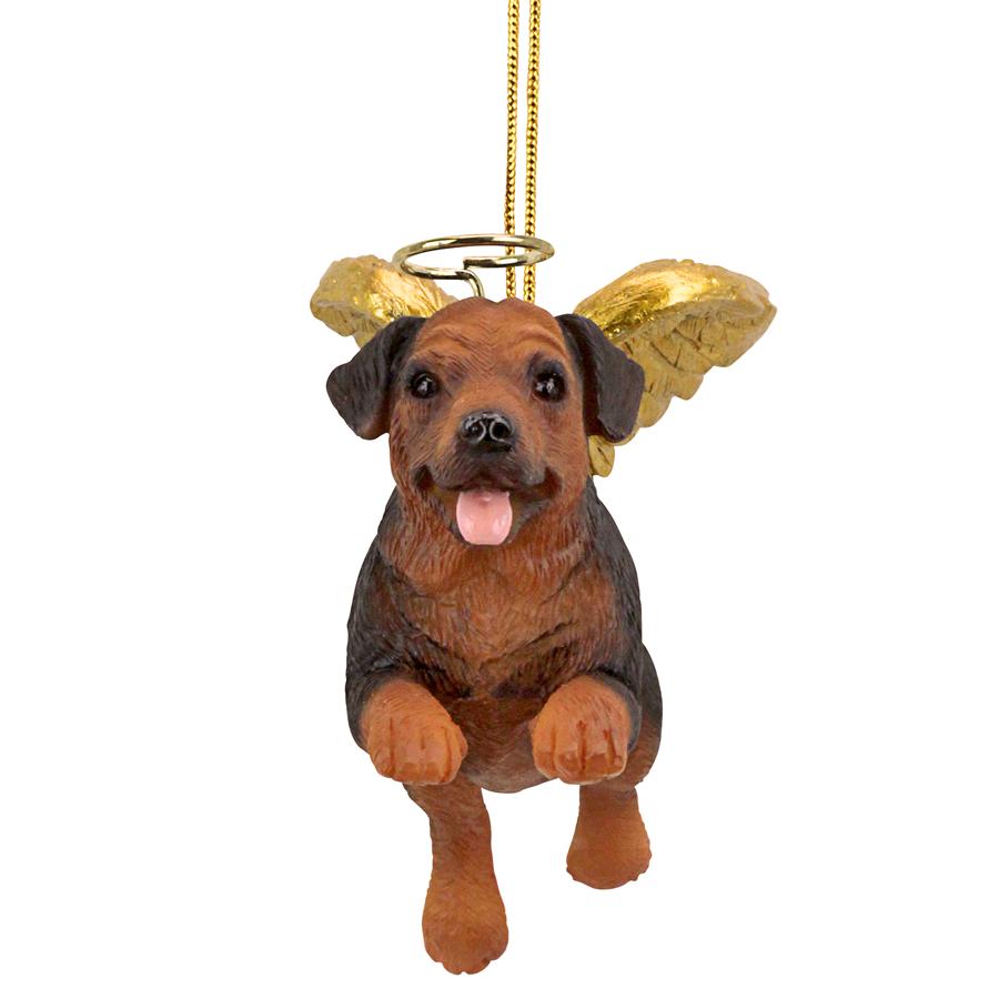 Honor the Pooch: Rottweiler Holiday Dog Angel Ornament