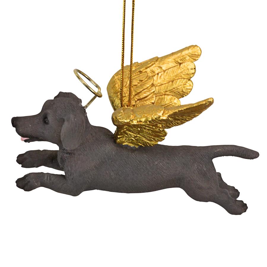 Honor the Pooch: Weimaraner Holiday Dog Angel Ornament