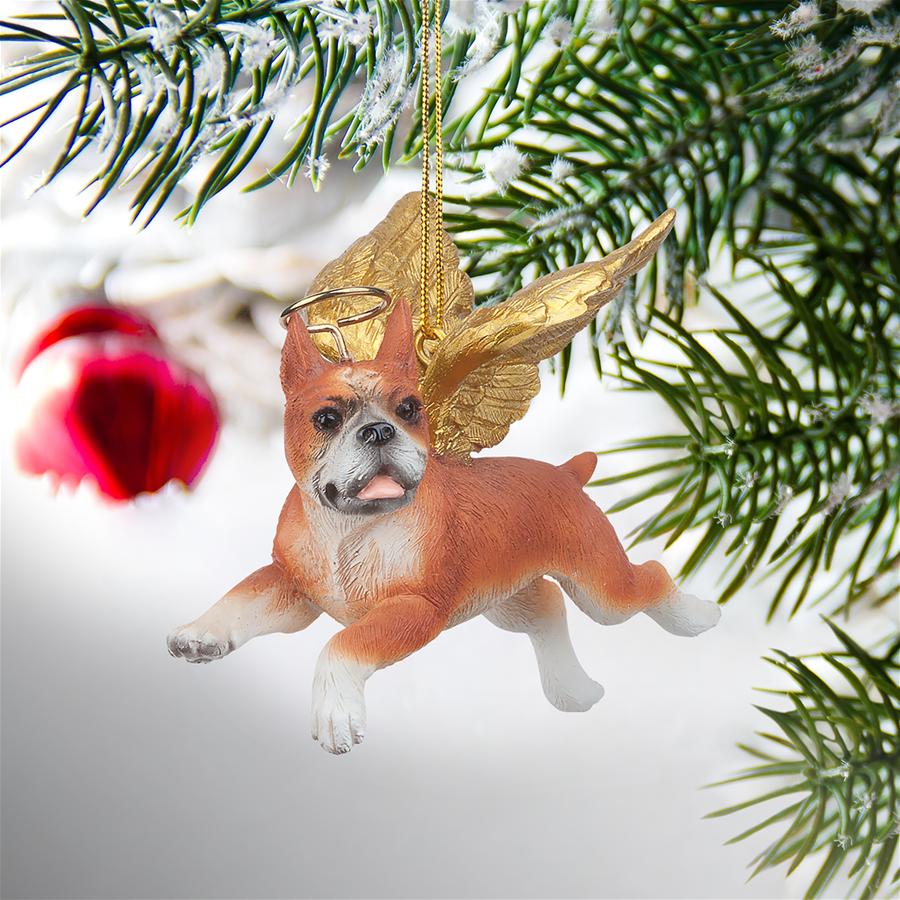 Honor the Pooch: Boxer Holiday Dog Angel Ornament