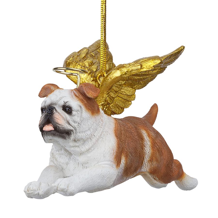 Honor the Pooch: Bulldog Holiday Dog Angel Ornament