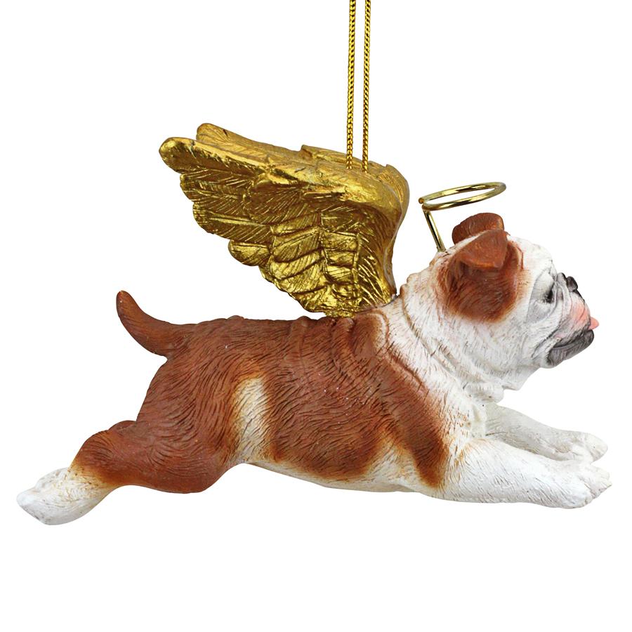 Honor the Pooch: Bulldog Holiday Dog Angel Ornament