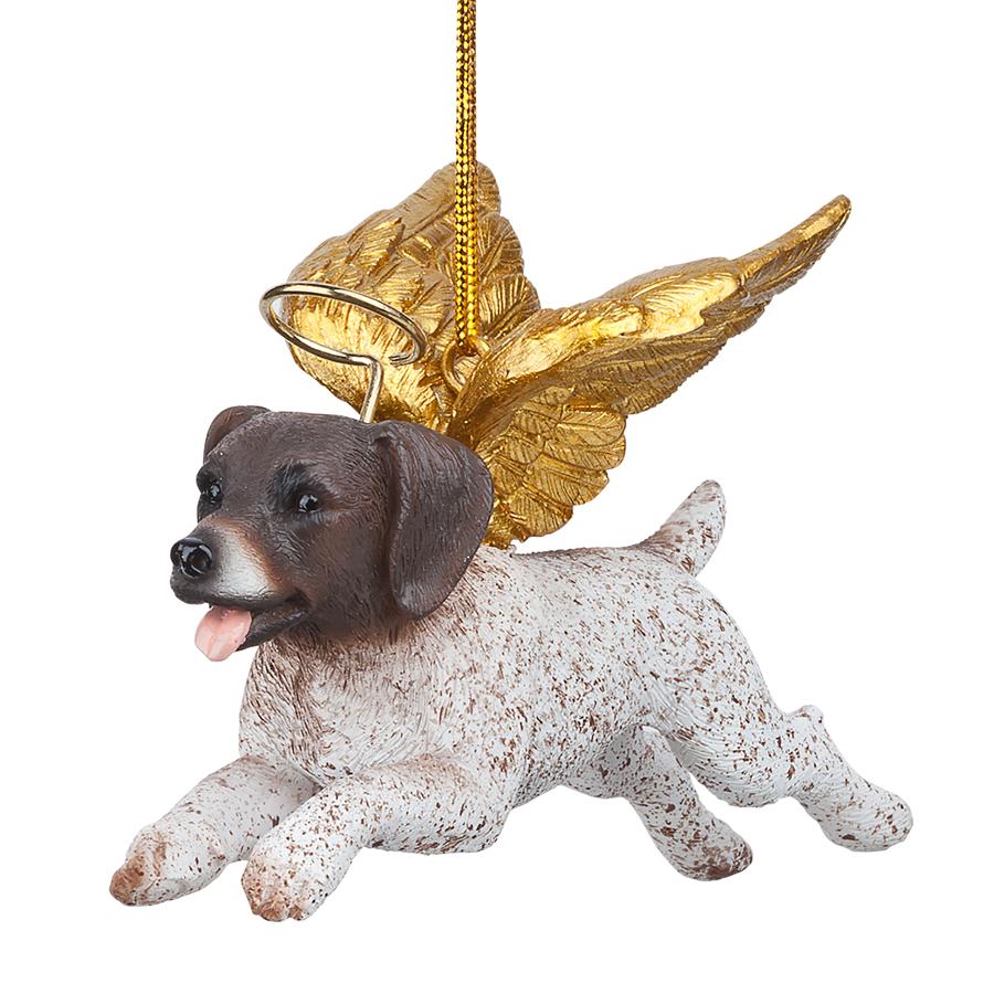 Honor the Pooch: Pointer Holiday Dog Angel Ornament