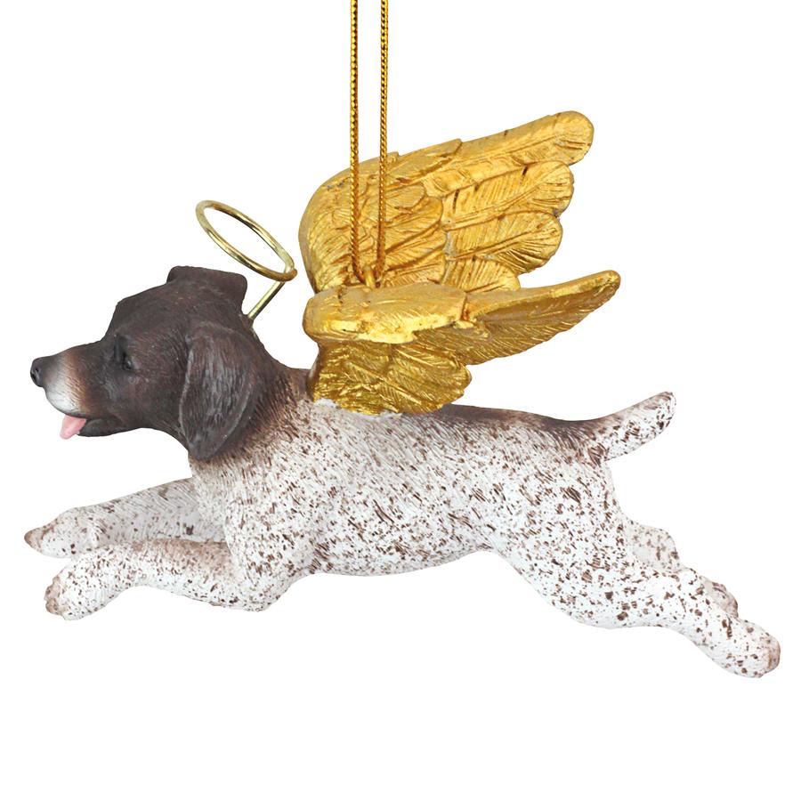 Honor the Pooch: Pointer Holiday Dog Angel Ornament