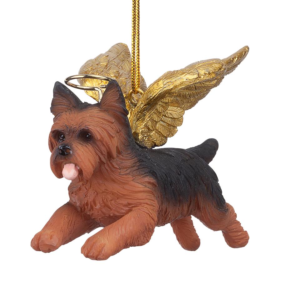 Honor the Pooch: Yorkie Holiday Dog Angel Ornament