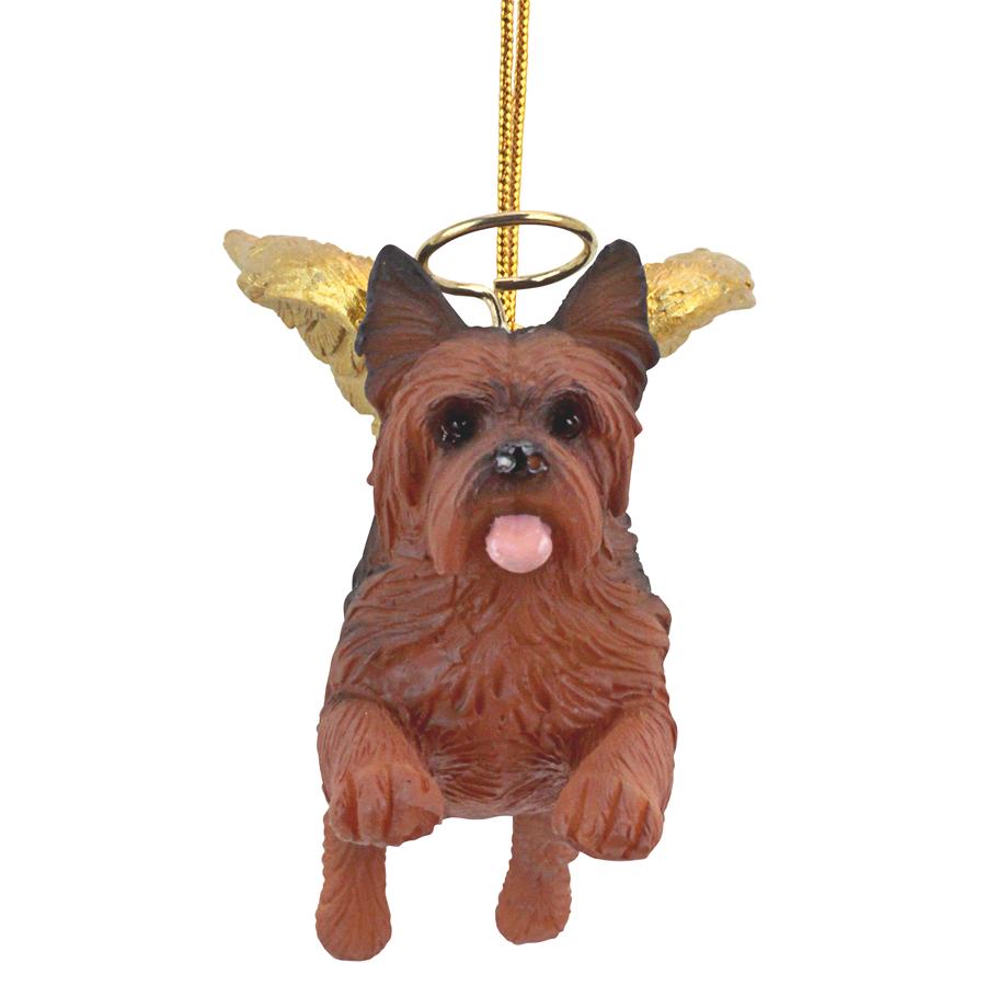 Honor the Pooch: Yorkie Holiday Dog Angel Ornament