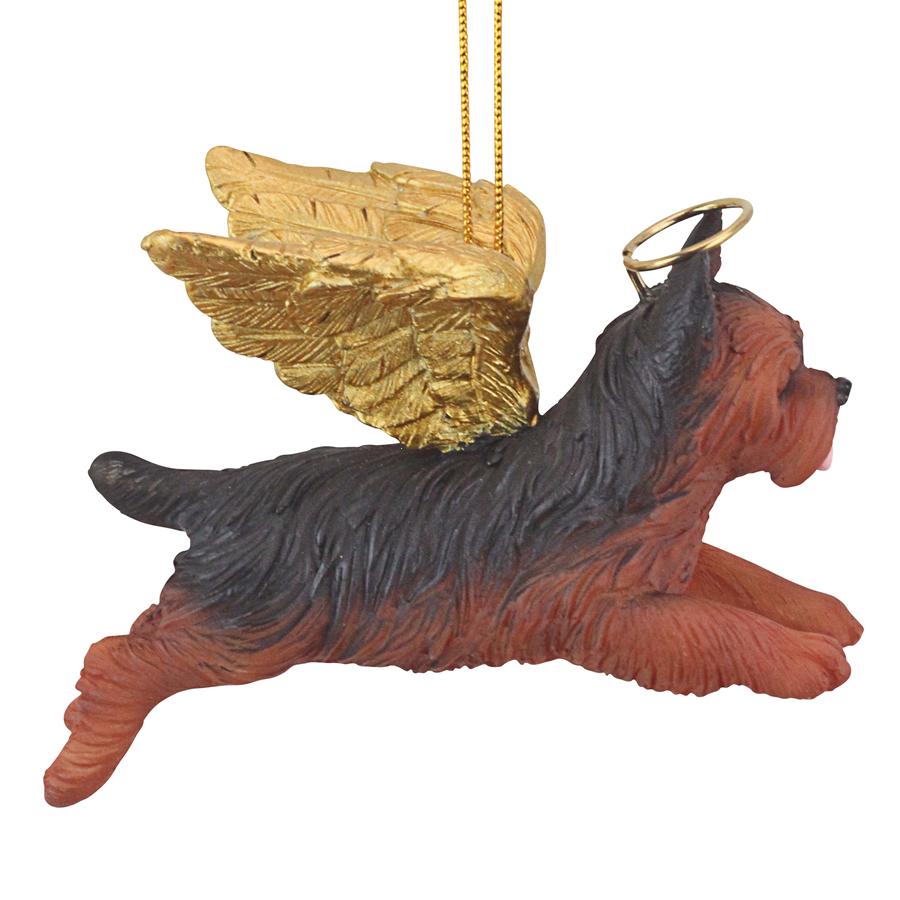 Honor the Pooch: Yorkie Holiday Dog Angel Ornament