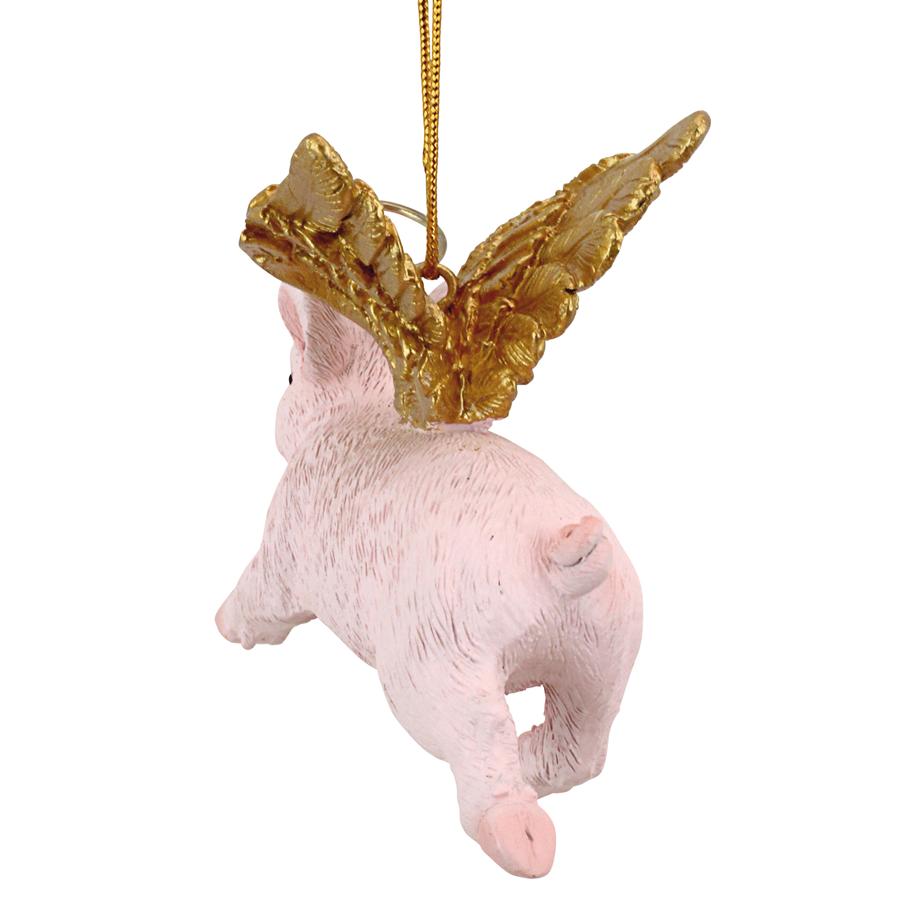 Hog Heaven: Flying Pig Angel Holiday Ornament