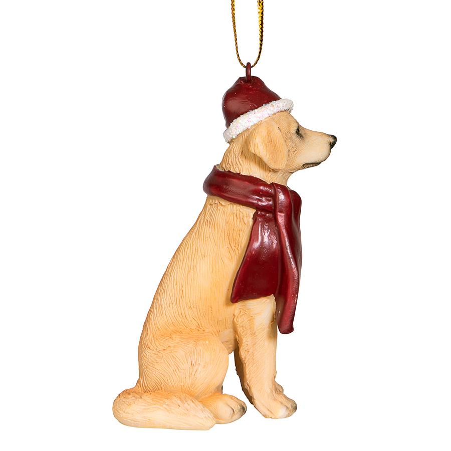 Golden Retriever Holiday Dog Ornament Sculpture