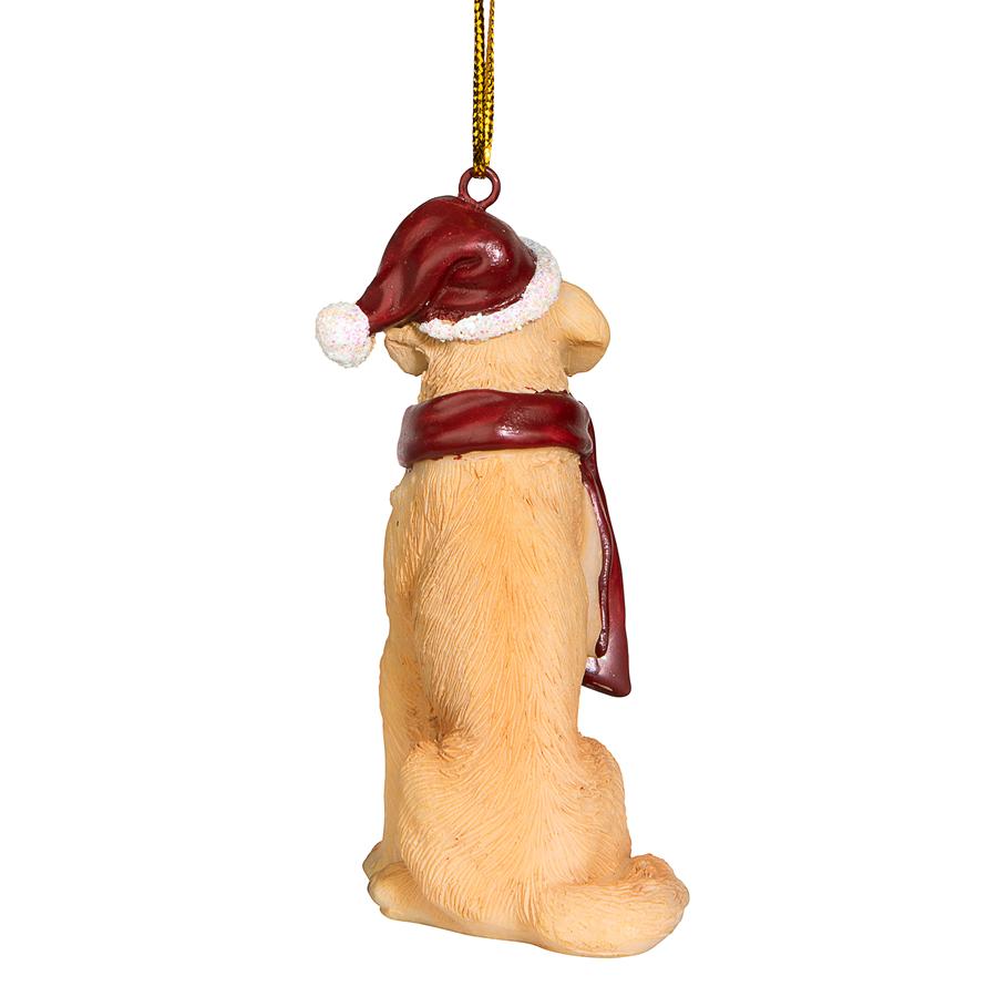 Golden Retriever Holiday Dog Ornament Sculpture