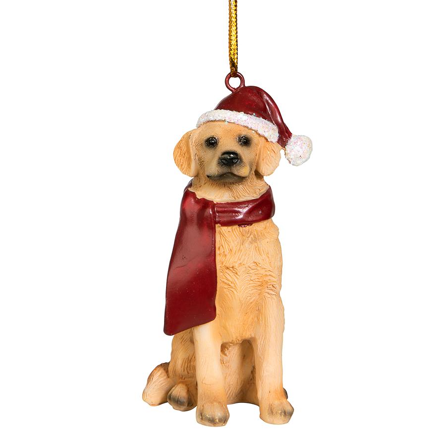 Golden Retriever Holiday Dog Ornament Sculpture