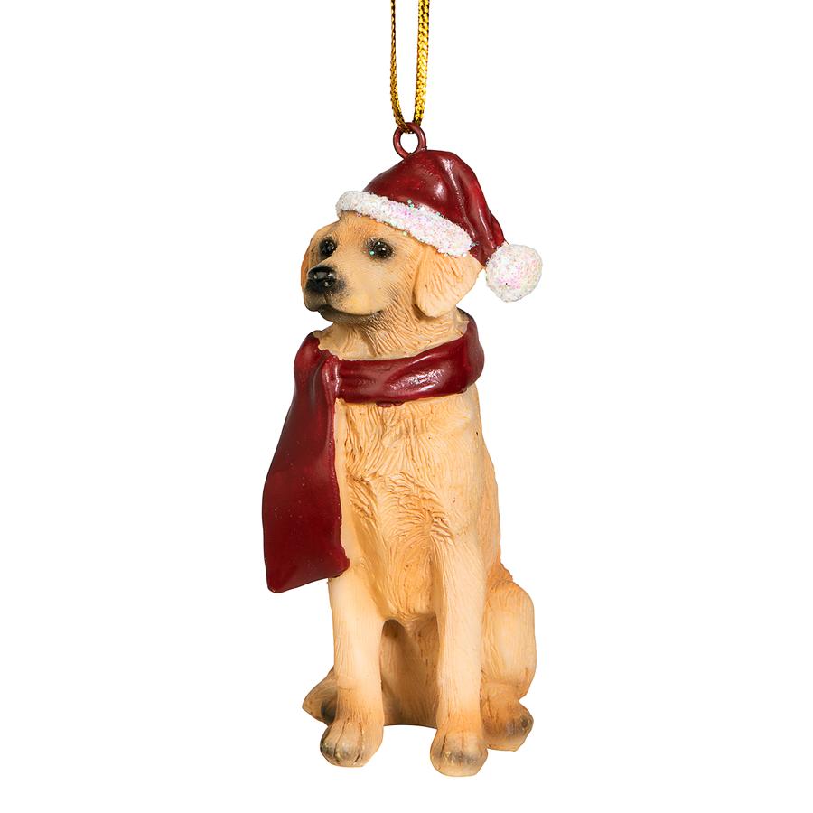 Golden Retriever Holiday Dog Ornament Sculpture