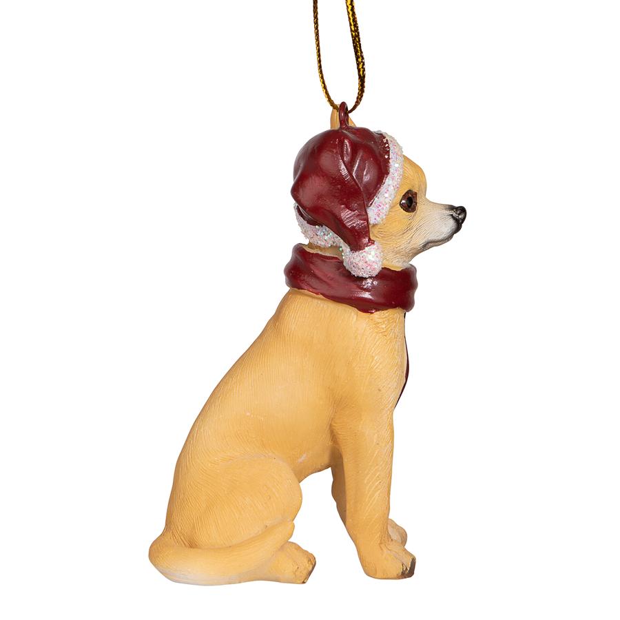 Chihuahua Holiday Dog Ornament Sculpture