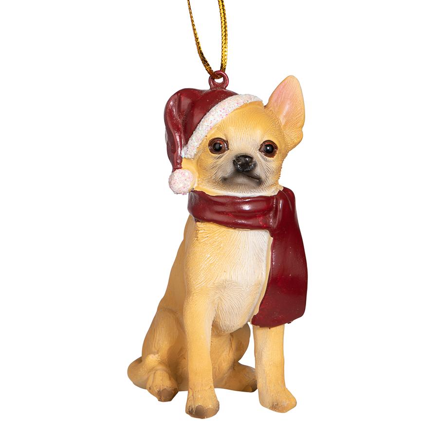 Chihuahua Holiday Dog Ornament Sculpture