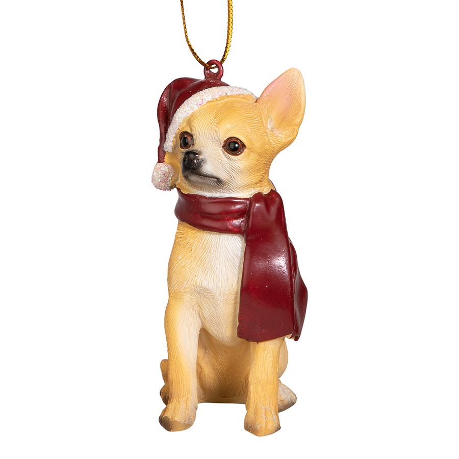 Chihuahua Holiday Dog Ornament Sculpture