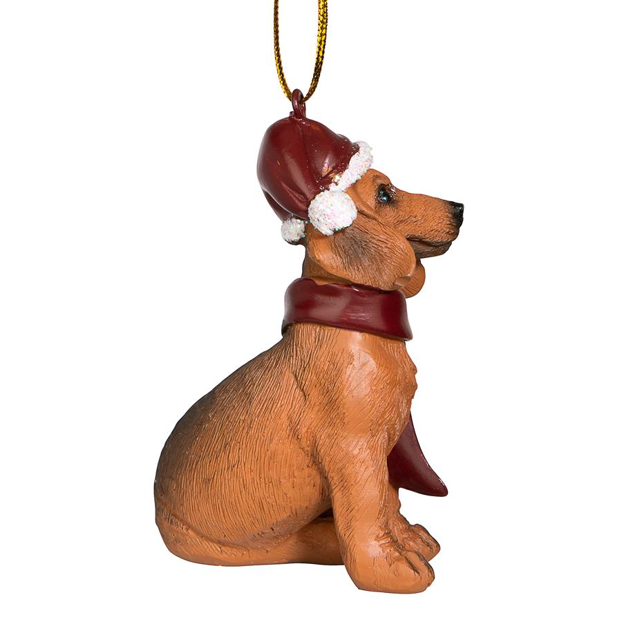 Dachshund Holiday Dog Ornament Sculpture