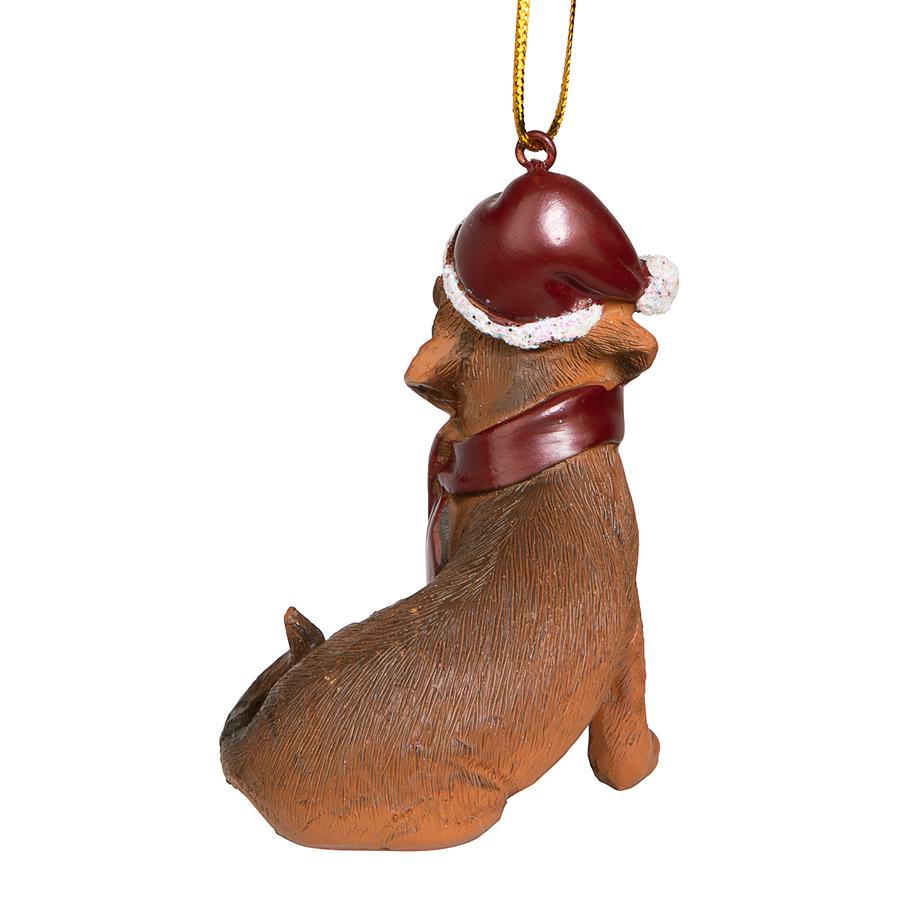 Dachshund Holiday Dog Ornament Sculpture