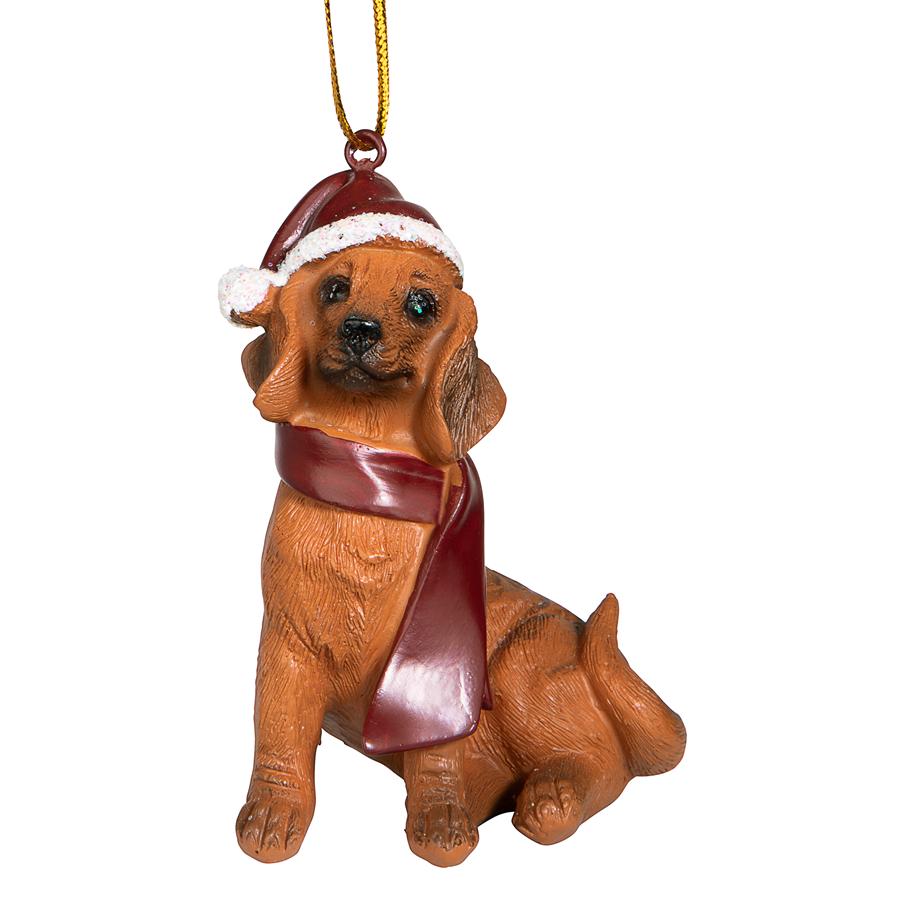 Dachshund Holiday Dog Ornament Sculpture