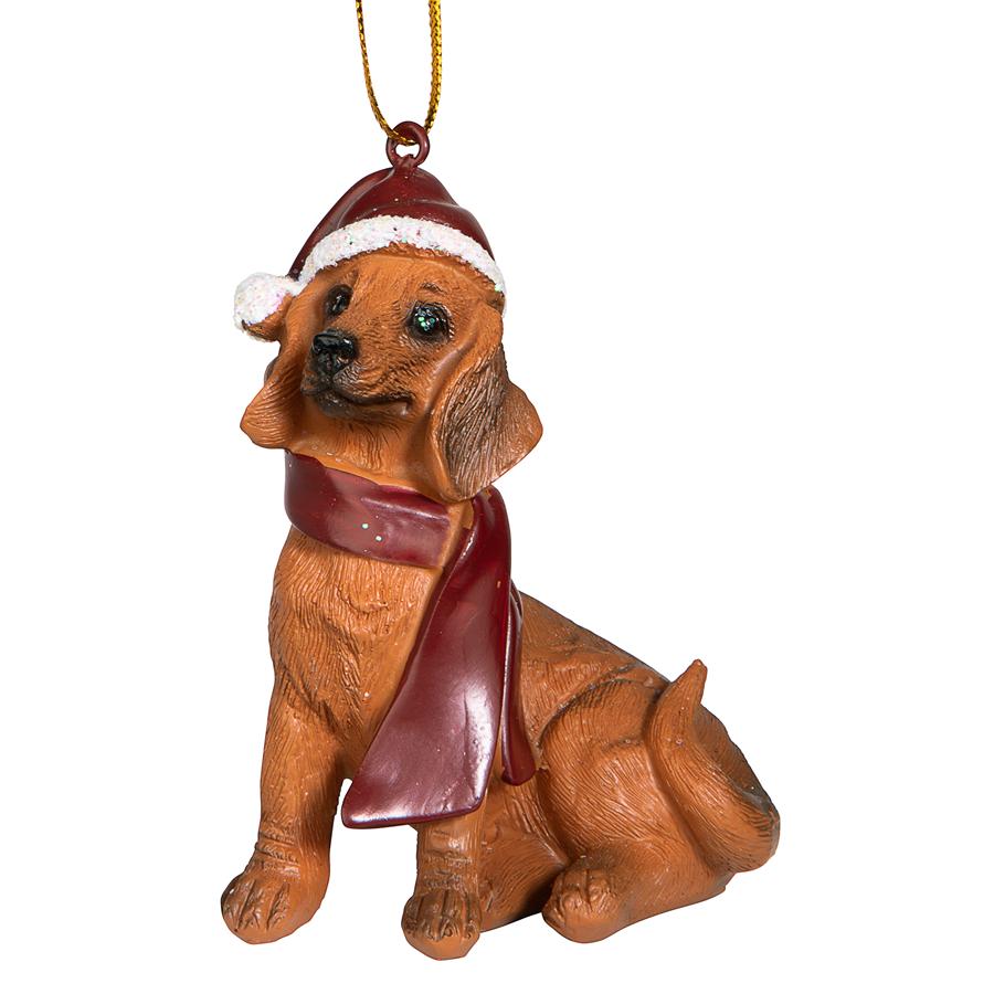 Dachshund Holiday Dog Ornament Sculpture